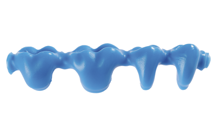 Готовые восковые формы Восковые промежутки, синие для нижней челюсти справа 25 штук (ash-free)