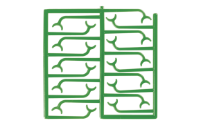Восковые кламмерные шаблоны / профили кламмеры для моляров упаковка содержит: 10 пластин = 200 штук цвет: зеленый